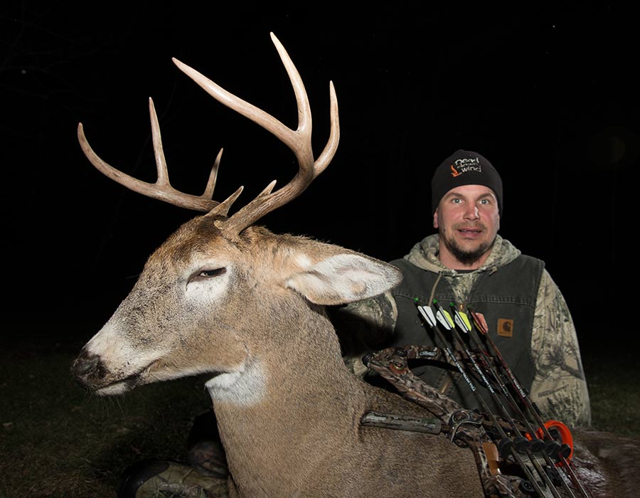 Tate's eight point buck from Turtle Creek Outfitters